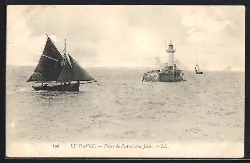 AK Le Havre, Phare de l`Ancienne Jetée