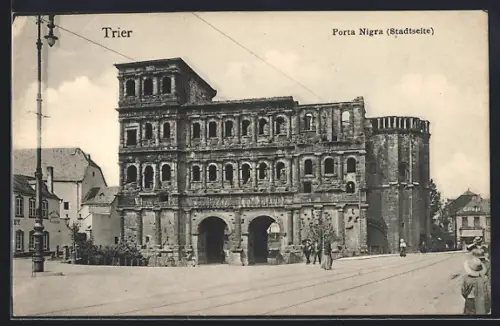 AK Trier, Porta Nigra, Stadtseite