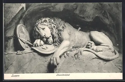 AK Luzern, Löwendenkmal