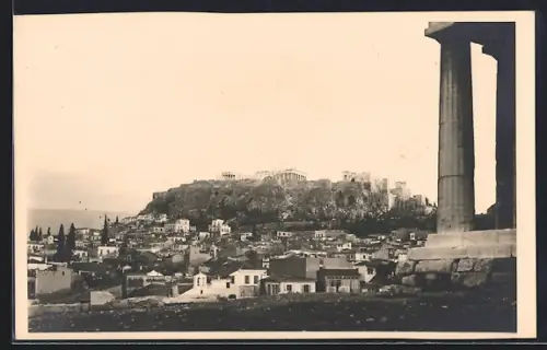 AK Athènes, L`Acropole vue du Temple de Thésée