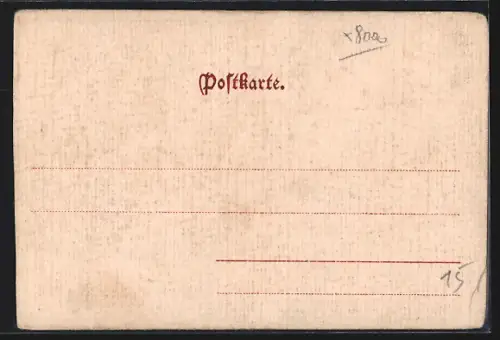 Lithographie München, Bavaria mit Ruhmeshalle