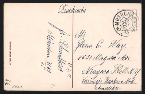 AK München, Frauenkirche und Turm des neuen Rathauses