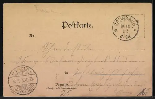 AK Brieftasche mit vier Ansichtskarten, Als ich neulich ging spazieren, fand ich diese Tasche hier...