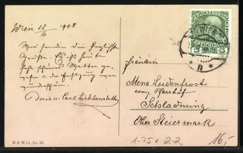AK Österreich, Kaiser Franz Josef I. von Österreich, 1848-1908, Briefmarken