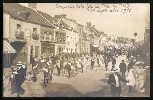 Foto-AK Pie-en-Pail, Souvenir de la fête en 18 Septembre 1910