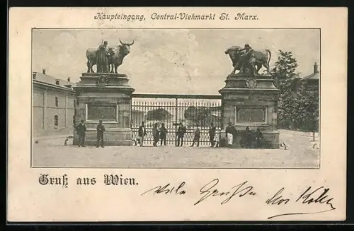 AK Wien, Central-Viehmarkt St. Marx, Haupteingang