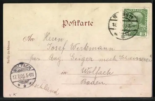 AK Wien, Restaurant Th. Domansky, K. k. Prater