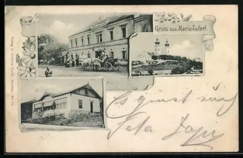 AK Maria-Taferl, Gasthof Hirschen, Finzingers Gartenveranda