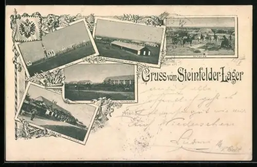 AK Pottendorf, Steinfelder-Lager, Geschützpark, Offiziersbaracken mit Stall, Weitziel, Kantine
