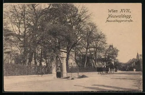 AK Wien-Neuwaldegg, Partie in der Neuwaldeggerstrasse