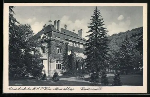 AK Wien-Neuwaldegg, Gauschule der DAF, Vorderansicht