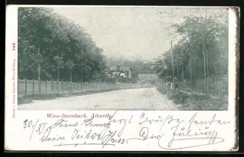 AK Wien-Dornbach, Partie in der Alszeile