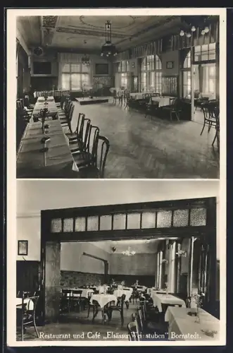 Foto-AK Bornstedt / Potsdam, Restauration und Café Elsässer Weinstuben