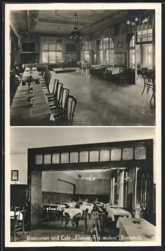 Foto-AK Bornstedt / Potsdam, Restauration und Café Elsässer Weinstuben
