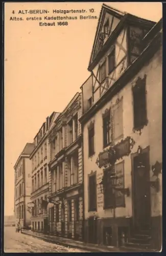 AK Berlin, Altes, erstes Kadettenhaus, Holzgartenstrasse 10