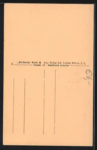 AK Berlin, Altes, erstes Kadettenhaus, Holzgartenstrasse 10