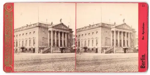 Stereo-Fotografie Moser Senior, Berlin, Ansicht Berlin, das Opernhaus
