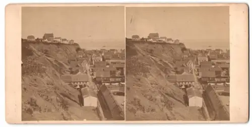 Stereo-Fotografie Heinrich Lühmann, Hamburg, Ansicht Helgoland, Blick auf das Unter- und Oberland