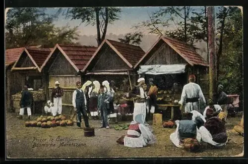 AK Bosnische Marktszene