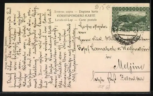 AK Bosnischer Mann bei seinem Stand