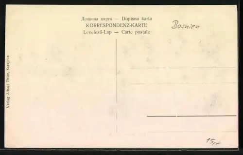 AK Bosnische Typen auf dem Markt