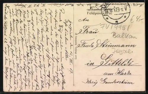 AK Mazedonien, Frauen und Kinder vor einem mazedonischen Gehöft