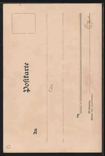 AK Metz, Statue équestre dans un parc urbain