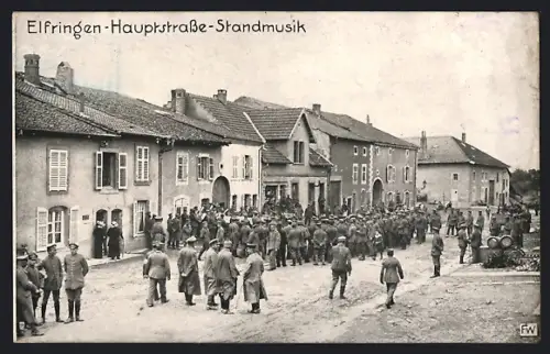 AK Elfringen, Hauptstrasse, Standmusik