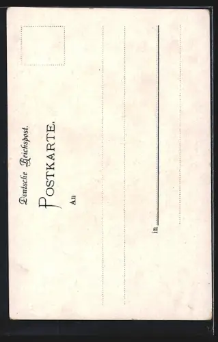 Lithographie Forbach /Lothr., Ruine auf dem Schlossberg