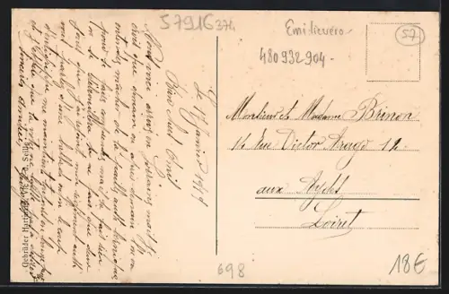 AK Marsal /Lothr., Rue principale avec Café du Midi et bâtiments historiques