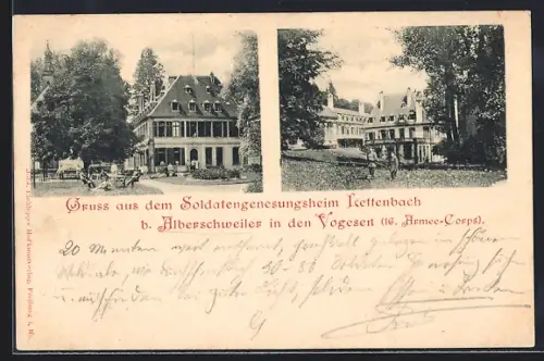 AK Alberschweiler /Vogesen, Soldatengenesungsheim Lettenbach, 16. Armeecorps