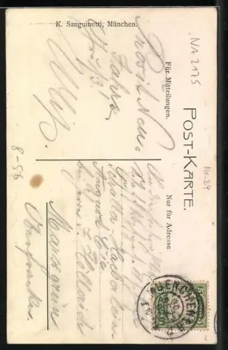 AK Münchner Hofbräuhaus, Innenansicht