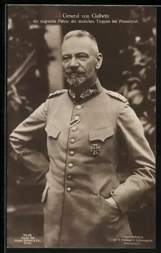 AK Heerführer General von Gallwitz in Uniform mit Orden
