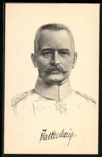 Künstler-AK Heerführer General der Infanterie von Falkenhayn