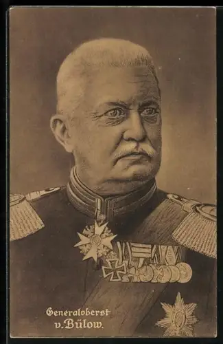 AK Generaloberst v. Bülow im Portrait mit Orden