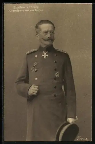AK Exzellenz v. Bissing, Generalgouverneur von Belgien in Uniform