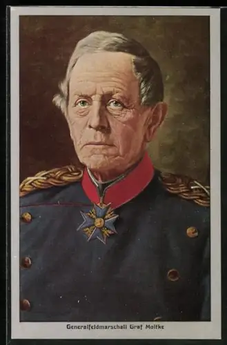 AK Generalfeldmarschall Graf Moltke, Portrait mit Pour le Mérite