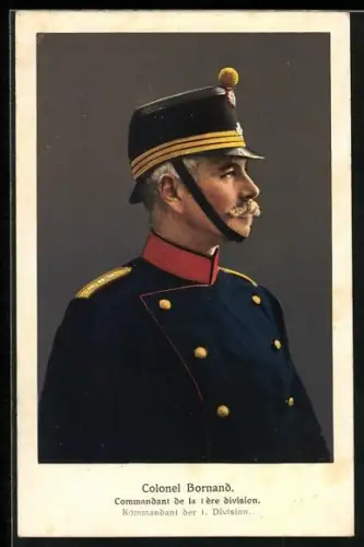 AK Kommandant der 1. Division Colonel Bornand