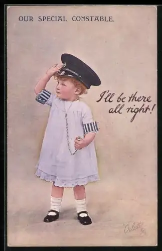 AK Kleiner Polizist salutiert