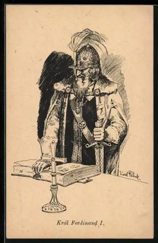 Künstler-AK Král Ferdinand I., Reformation