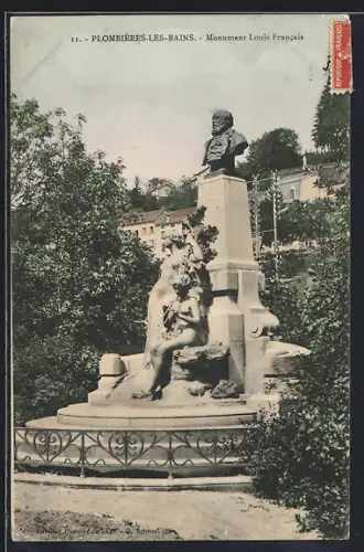 AK Plombières-les-Bains, Monument Louis Francais