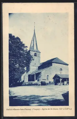 AK Saint-Ouen-lès-Parey /Vosges, Église de St-Ouen, XIe et XIIe s