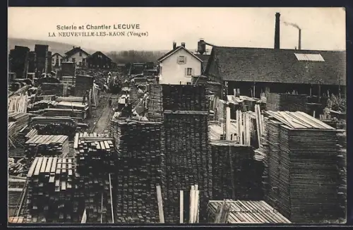AK La Neuveville-lès-Raon /Vosges, Scierie et Chantier Lecuve