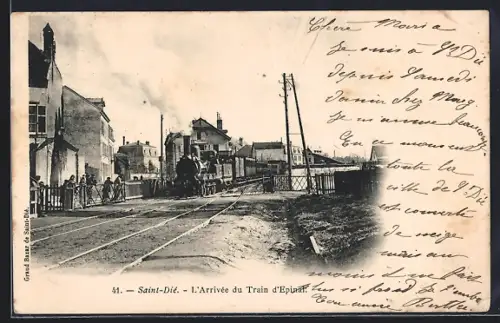 AK Saint-Dié, L`Arrivée du Train d`Épinal