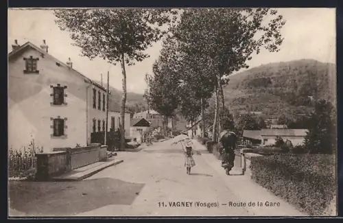 AK Vagney /Vosges, Route de la Gare