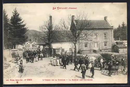 AK Le Thillot /Vosges, L`Usine de la Coudre, La Sortie des Ouvriers
