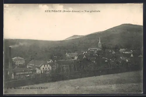 AK Steinbach /Haute-Alsace, Vue générale du village et des collines environnantes
