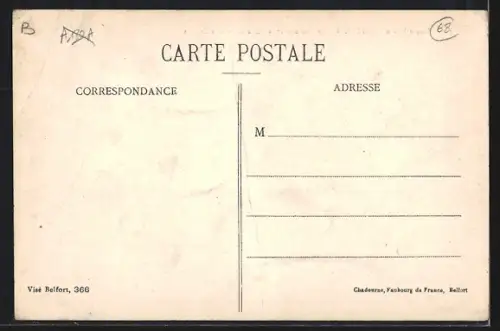 AK Sentheim /Haute Alsace, Le Château et la Pièce d`eau aux Cygnes