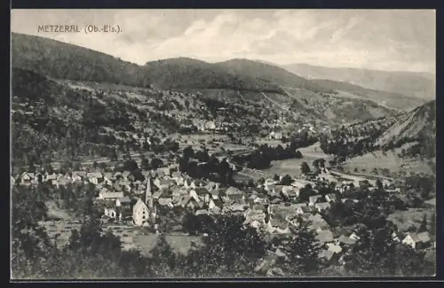 AK Metzeral /Ob.-Els., Vue sur le village entouré de montagnes