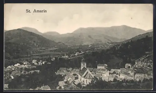 AK St. Amarin, Vue panoramique du village et des montagnes environnantes